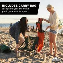 Cascade Mountain Tech Silla para exterior ligera compacta y duradera Perfil Bajo - Naranja - Ver 6