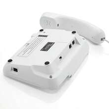 Teléfono para personas mayores, volumen alto, botones grandes, asiento fijo, llamadas manos libres desde casa, línea fija, marcado SOS con un solo clic - Ver 6