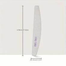5pcs Professional Reusable Double-Sided Nail File (100/180 Grit), Nail Care Tool For Home And Salon, Women Gift, Manicure Tool, Nail Care Supplies - Light Grey - View 4