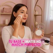 Pink Up Matte HD Invisible Mattifying Compact Powder Eliminates Shine Absorbs Oil For All Skin Types - Translucent - View 8