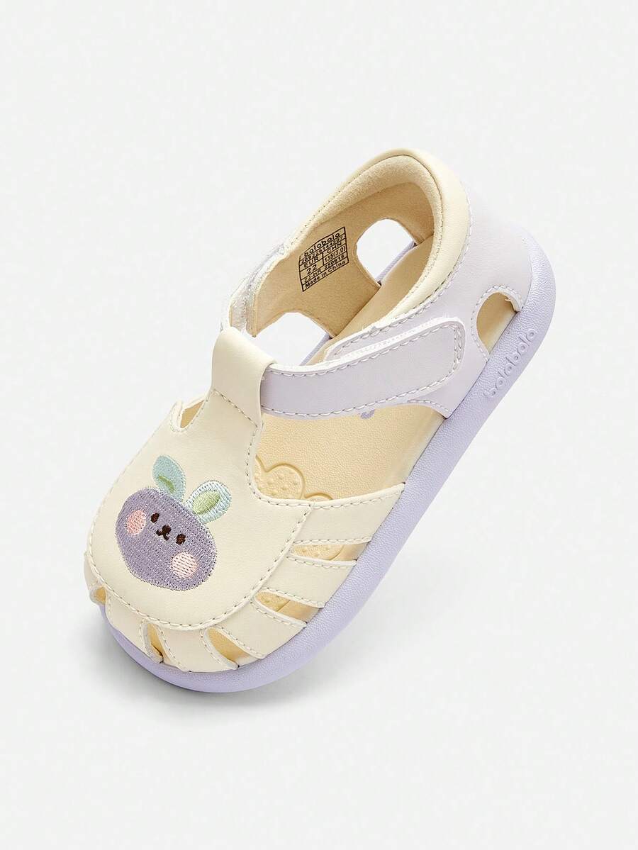 Balabala 2026 Summer Girls Princess Sandals, Lightweight Breathable Soft Bottom Comfortable Sandals - White Purple - View 1