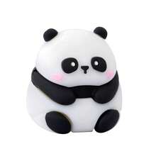 2pcs Cute Panda Mini Pencil Sharpener, High-Quality Pencil Sharpener, Creative Pencil Sharpener, Portable Single-Hole Pencil Sharpener, Soft Rubber Desktop Pencil Sharpener, Small And Cute, Non-Messy, Anti-Pinch Design. - Multicolor - View 6