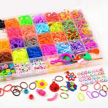 1 Pack/15 Compartments/18 Compartments/24 Compartments/40 Compartments Of Random Colored Elastic Band Bracelet Kit, Elastic Band Refill Loom Kit, Bracelet Making Elastic Band Kit, Weaving DIY Craft Gift Loom Kit - Random Color - View 5