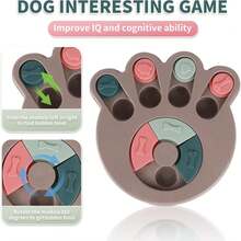 Interactive Dog Puzzle Toy &Amp; Slow Feeder Bowl - Puppy Chew Toys For Boredom Relief, Mental Stimulation, Aggressive Chewers,Dog Puzzle Toy - White - 查看 5