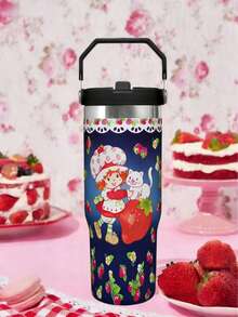 Strawberry Shortcakes 40 OZ / 1200 ML Tumbler With Handle, Insulated Cup, Vacuum Insulated Water Bottle, Leak-Proof Lid And Straw, Stainless Steel Travel Bottle, Car Bottle - Drinking Glasses, Water Glasses, Tumbler Glasses, Glassware Sets, Everyday Glasses, Good For Drinks, Cute Glasses, Kitchen Glasses, Juice Glasses, Simple Glasses, Cooler Cup - Nhiều màu - Xem 14