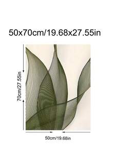 1件 有機綠色線條植物抽象畫，現代綠色極簡藝術，節日禮物，適用於臥室、客廳、廚房，牆面藝術，牆面裝飾，家居裝飾，房間裝飾，帆布牆面藝術，海報，帶框牆面藝術，可選框 - A - 查看 14
