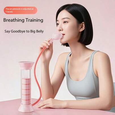 Entrenador de contorneado facial, cuidado facial - Tensor, entrenador de respiración con mancuerna para hombres y mujeres, capacidad pulmonar, músculo abdominal, músculo del piso pélvico, masajeador facial adelgazante