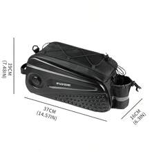 8.6L EVA Hard Shell Bicycle Rear Rack Bag, Electric Bike Saddle Bag, Cross-Border Cycling Tail Bag With Reflective Strips And Shoulder Strap - Black - View 8