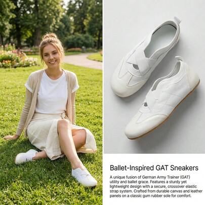 2026 Summer New Beige Ballerina Style Women Casual Sports Shoes, Flat Canvas Patchwork Round Toe Elastic Band Slip-On Comfortable Breathable Student Mary Janes