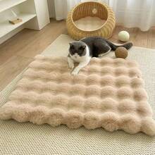 1pc Pet Plush Winter Warm Thick Durable Cushion Mat, Dog Cat Sleeping Blanket - Multicolor - View 16