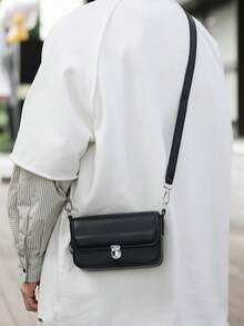 Unisex Minimalist Square Crossbody Bag, Ins Style Commuter Shoulder Bag, Suitable For Father's Day, Valentine's Day, Back To School Gifts - Multicolor - View 2