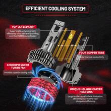 HYNBYZJ 2个H4 H7 Canbus LED汽车LED大灯 300W 220000LM H1 H3 H9 H11 9005 HB3 9006 HB4 9012 9007 HB5 H13 9008 汽车LED灯 高功率雾灯 6000K 12V - A - 查看 4