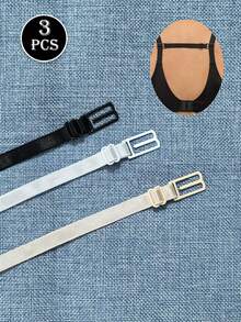 3pcs Bra Strap Non-Slip Clips, Adjustable Bra Strap Holder Accessories - Multicolor - View 1