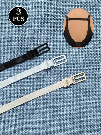 3 kẹp chống trượt cho dây áo ngực, phụ kiện giữ dây áo ngực có thể điều chỉnh.