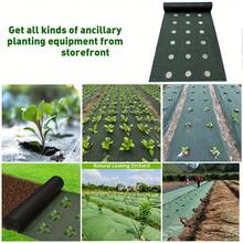 1.77oz Tela de barrera de jardín perforada de alta calidad - Verde y negro de doble capa, adecuada para camas de fresas y camas de plantación, control transpirable para el patio, huerta, huerto, jardín - Perforar agujeros verdes y negros - Ver 3