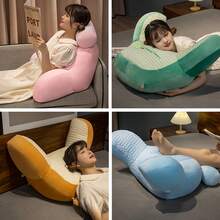 Latex Headboard Cushion, Softly Padded Lumbar Support Cushion, Large Backrest Sofa Cushion, Bed Cushion, Bed Pad, Dormitory Tatami Mattress - 鯨魚 - 查看 3