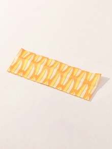 1-5条装 女士时尚春夏向日葵、海星、贝壳印花弹力发带，可作化妆洗脸发带，运动发带 - 彩色 - 查看 4