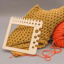 1 thước đo đan bằng gỗ, dụng cụ đo đa năng kiểu cổ điển, phù hợp cho người đam mê móc len, đan len, may vá và các dự án DIY. - A - Xem 1