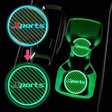 Conjunto de 2 Porta-Copos para Carro - Inserções de Silicone com Logotipo Personalizado para Audi/T Oyota/VW/Benz, Tapetes Antiderrapantes para Bebidas (Preto) - Porta-copos - Ver 3