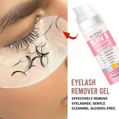 五合一卸妆慕斯，瞬间溶解并彻底卸除彩妆，天然精华，适合懒散人士轻松卸除睫毛，适用于各种睫毛妆容，快速温和卸妆，无需卸妆乳，方便旅行携带，深层清洁毛孔，适合敏感肌肤，节日礼物