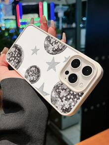 1pc Disco Ball Glitter Stars Phone Case, Suitable For IPhone 17 Pro Max/17 Pro/16 Pro Max/16 Pro/16/15 Pro Max/15 Pro/15/14 Pro Max/14/13 Pro Max/13 Pro/13/12 Pro Max/12 Pro/12/11 Series - Multicolor - View 5