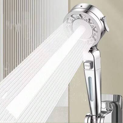 New Tilted Pressurized Shower Head | Filtering Shower Sprayer | High Water Flow Pressurized Shower Head | Household Bathroom Shower Gadget | Detachable Anti-Clogging Design