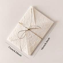 1/5/10 piezas de sobres de papel blanco hechos a mano, tamaño 4.33"X6.3" (11*16cm), adecuados para invitaciones de boda, tarjetas de felicitación, anuncios y proyectos artesanales, sin cuerda de yute incluida - A - Ver 3