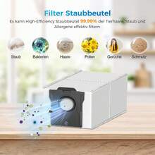 Pack Of 10 Vacuum Cleaner Bags For Dreame L10s Ultra Gen 2/Gen 3/X30/X40/X50 Ultra/L10s Pro/L40/L50/Aqua10/Matrix 10 Ultra/Mova E30 Ultra/P50/P10/E40 Vacuum Cleaner, 3.2 Large Capacity Vacuum Cleaner - View 4