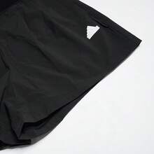 Adidas Pantalones cortos rectos de mujer con cierre de cremallera, de tela ligera, para primavera/verano - Negro - Ver 3