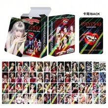 124张全息卡片、新专辑《PSYCHO》小卡、星星贴纸、LOMO卡、3英寸照片 - 黑色 - 查看 4