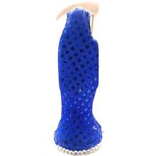 Santa Muerte Azul 15 cm Vestida - Protección, Sabiduría y Serenidad Espiritual + Libro Práctica del Culto a La Santa Muerte - Azul - Ver 3