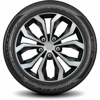 Spyder BS Black & Silver Universal 16 Inch Premium ABS Hubcap Wheel Cover Replacement Set Of 4 - FWC-16S-BS