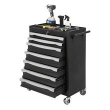 Studyset 7-Drawer Tool Chest, Rolling Tool Cart With Wheels, 7-Drawer Rolling Tool Chest & Storage Cabinet – Mobile Workbench With Keyed Lock, Drawers & Liners, Alloy Steel Organizer For Garage, Workshop, Ware - Black - View 6