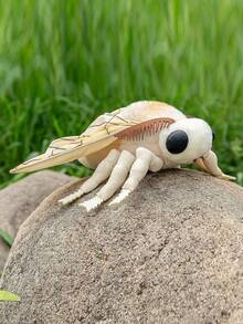 25厘米/9.84英寸昆虫蚕蛾毛绒玩具，大型黑眼蛾填充动物玩偶，创意礼物，儿童生日派对家居女孩房间装饰游戏收藏品 - 彩色 - 查看 8