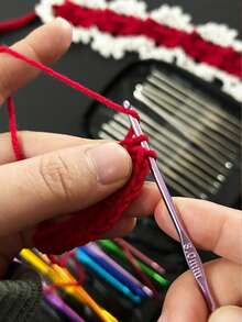 22pcs Crochet Hook Set, Iron Oxide Single Crochet Needles, Knitting Tools - Alumina Crochet Hooks In Bags - View 3