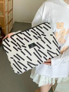 笔记本电脑包/平板电脑包 11英寸/14英寸笔记本电脑包/包/笔记本电脑套 黑白线条图案 防水便携式电脑保护套/小包/文件包/笔记本电脑内胆包/电脑手提包 11/13/14/15.3/15.6英寸 便携式桌布包 适用于9-11英寸Air 4/5 Pro 11/Mini 5/6 保护套/防震包 开学季必备包 - 彩色 - 查看 6