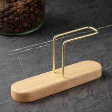 1 cái giá đỡ phễu lọc cà phê bằng gỗ, giá đỡ phễu lọc cà phê pha thủ công, văn phòng phẩm quay lại trường học - Màu vàng - Xem 6