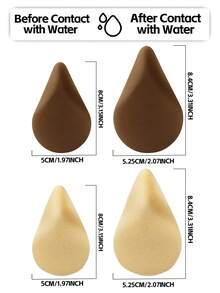 2/4/8Pcs Irregular Double Pat Makeup Sponge Black & Beige Combo Latex-Free Flawless Finish Beauty Sponge For Daily Commute Party Makeup Beginner Friendly - Multicolor - View 2