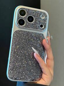 1pc Faux Diamond Shiny Gold Element PU Leather Pattern Classic Anti-Drop Soft Protective Phone Case Compatible With Apple 17Pro/17/Air/17Promax/11/12/13/14/12 Pro Max/16 Pro/15 Series Lens Protection, Holiday Gift - Multicolor - View 2