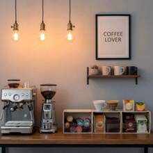 4 contenedores de almacenamiento para cápsulas de café con soporte de gran capacidad accesorios de plástico organizador de almacenamiento ideal para cápsulas de expreso para nevera - Crema - Ver 5