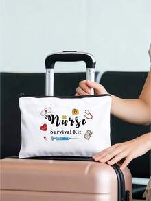 1PCNurse Makeup Bag Gift Emergency Room Nurse Zipper Bag ICU Nurse Gift Nurse Appreciation Cosmetic Bag Nurse Graduation Gift - Multicolor - View 5