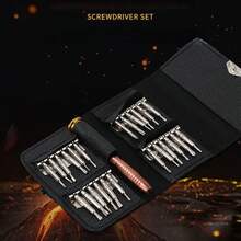 25-In-1 Screwdriver Set Leather Bag Multi-Function Cross Combination Mobile Phone Computer Disassembly Repair Tool - 25-in-1 - View 6