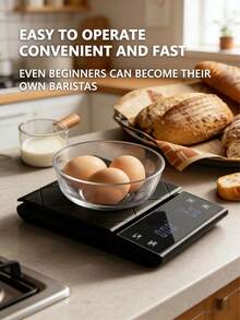 1pc Battery Powered Coffee Scale, Food Scale, High Precision Household Kitchen Smart Food Electronic Scale With Tare Function, Portable Drip Coffee Scale, Multi-Function Digital Scale, Precise Baking Tool Kitchen Scale, Suitable For Pour Over Coffee, Tea, Jewelry, Back To School Season, Gifts For Women, Kitchen Accessories, Home & Living - Black - View 4