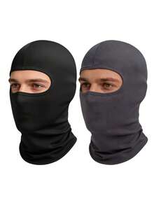 1 buah/2 buah Balaclava Warna Polos Unisex, Masker Wajah Tahan Angin untuk Aktivitas Luar Ruangan, Penghangat Leher, Cocok untuk Pemakaian Sehari-hari, Bersepeda, dan Acara Lainnya - MultiWarna - View 25