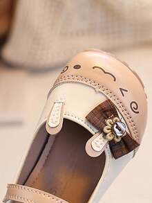 1 Pair Cute Rabbit Bow Princess Shoes For Toddler Girls, Soft Sole Anti-Slip Baby First Walking Shoes - Khaki - View 4