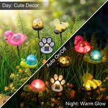 1 chiếc đèn cắm đất năng lượng mặt trời hình động vật - Đèn LED hình bọ rùa và rùa đáng yêu cho lối đi trong vườn. - Đèn hình động vật - Xem 6