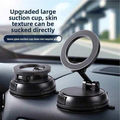Magnetic Car Phone Holder, Foldable Multi-Function Navigation Bracket Applicable To All Car Models, Minimalist Design
