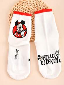 Disney Cartoon Children's Socks, 5 Pairs, Mickey And Minnie, Suitable For Outdoor Activities, School, And Home Leisure. - Multicolor - View 10