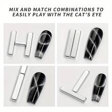 5pcs Cat Eye Suction Cat Eye Nail Art Set + Salon Nail Cat Eye Effects Manicure Tools - Multicolor - View 6