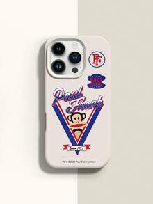 官方授权 Paul Frank 液态硅胶手机壳，卡通猴子和字母图案，全包覆式防摔保护摄像头盖，适用于 13/14/15/16/17 Pro Max - 彩色 - 查看 2